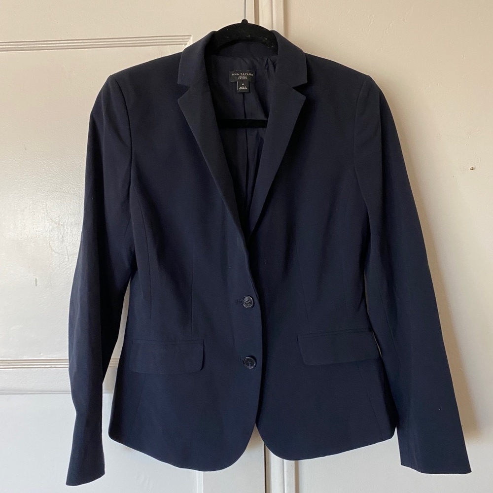 Ann Taylor Petite Navy Blazer